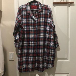 Nautical flannel sleep shirt